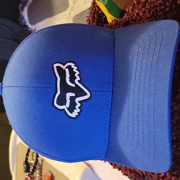 Fox Racing Flex Fit Blue Baseball Hat - Picture 1 of 4